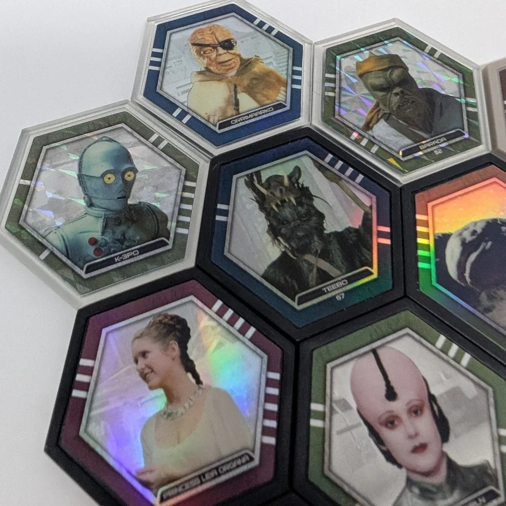 Topps Star Wars Galactic‎ Connexions Tiles Lot of 15 - Princess Leia R2-D2 Holo - Picture 16 of 16